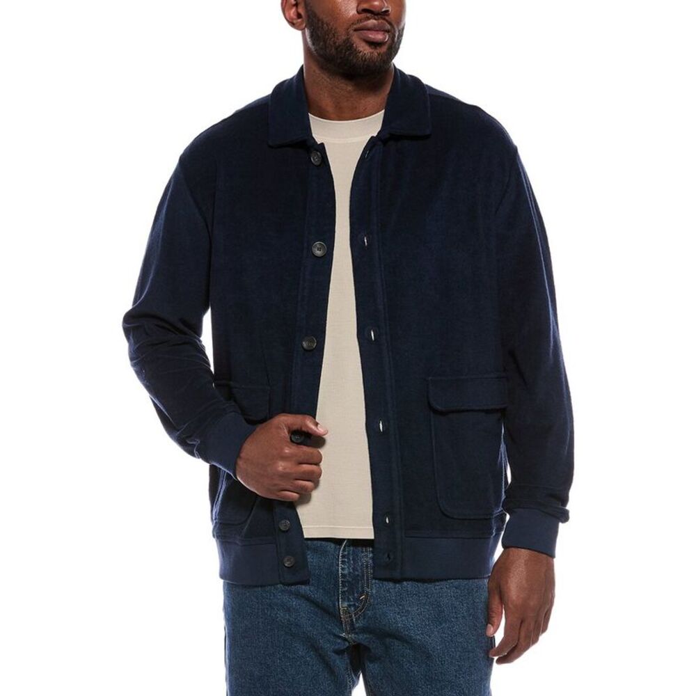Slowear Mens  Terry Overshirt, Blue